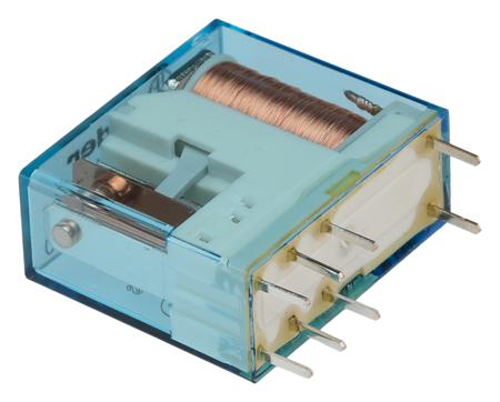 406170124000 Finder PCB Mount Power Relay, 12V dc Coil, 16A Switching Current, SPDT