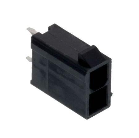 1724470202 Molex Mini-Fit Jr Series Vertical Through Hole PCB Header, 2 Contact(s), 4.2 mm Pitch, 2 Row, Shrouded