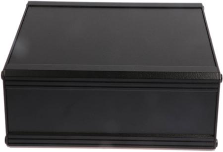188-1255 RS PRO Extruded Aluminium Heat Sink Case, IP40, 200 x 200 x 41mm Black