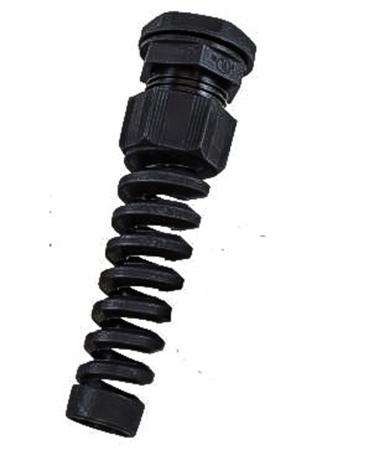 PNS1/2 BK080 Alpha Wire FIT Wire Management Series Black PA 6 Cable Gland, NPT 1/2in Thread, 6mm min., 12mm max., IP66, IP68