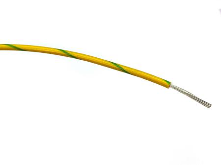 267-5844 Green/Yellow 1 mm² Hook Up Wire, 32/0.2 mm, 100m, PVC Insulation