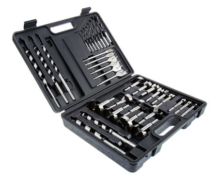 507-1697 RS PRO 35-Piece Hole Saw Set Set for Wood, 2.125in Max, 3/8in Min, HSS Bits