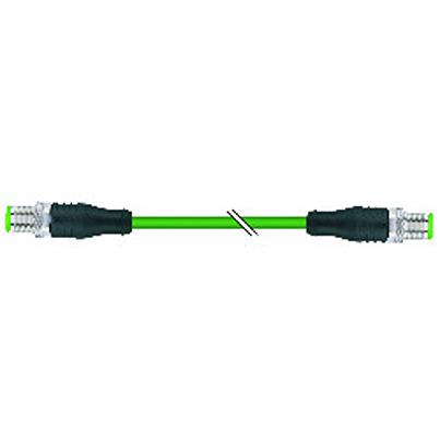 X67CA0E61-0050 B&R Straight Male 4 way M12 to Straight Male 4 way M12 Actuator/Sensor Cable, 5m