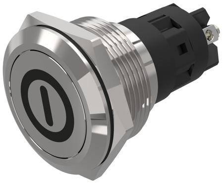 82-6152.1000.B001 EAO 82 Series Push Button Switch, Momentary, Panel Mount, 22.3mm Cutout, SPDT, 240V, IP65, IP67