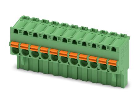 1874044 Phoenix Contact, 5.08mm Pitch, FKCVR 2.5/11-ST-5.08, 11 Way, Pluggable Terminal Block, Plug, Spring Cage Termination,