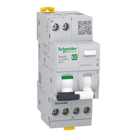 EZ9TDA7616 Schneider Electric RCBO, 16A Current Rating, 1P+N Poles, 30mA Trip Sensitivity, Type B, Easy9 Range