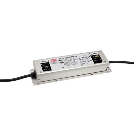 ELG-150-C700 MEAN WELL LED Driver, 225V Output, 150W Output, 700mA Output, Constant Current / Constant Voltage