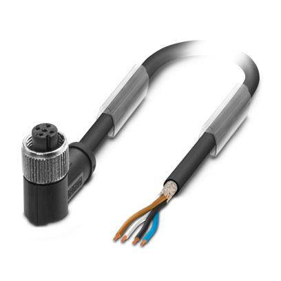 1403413 Phoenix Contact Free Ends to Right Angle Female 4 way M12 Sensor Actuator Cable, 10m