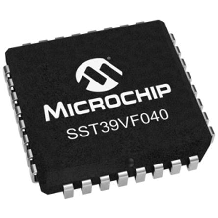 SST39VF040-70-4C-NHE Microchip 4Mbit Parallel Flash Memory 32-Pin PLCC,