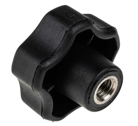 702-7655 RS PRO Black Multiple Lobes Clamping Knob, M8, Threaded Hole