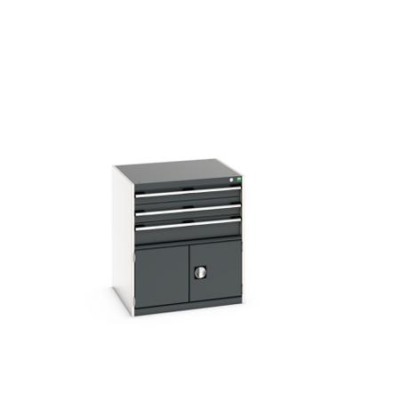 40028104-19V Bott 2 Door, 3 Drawer Sheet Steel Floor Standing Storage Cabinet, 800 X 750 X 900mm