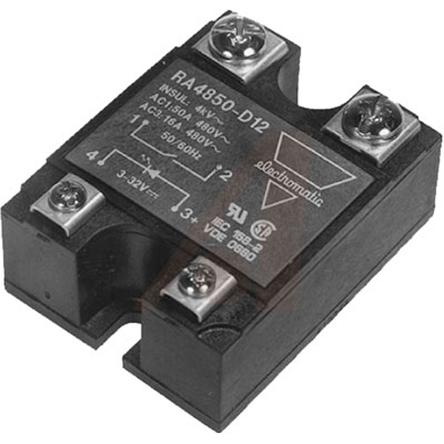 RA4890-D12 Carlo Gavazzi RA 48 Series Solid State Relay, 90 A Load, Panel Mount, 530 V ac Load, 32 V dc Control