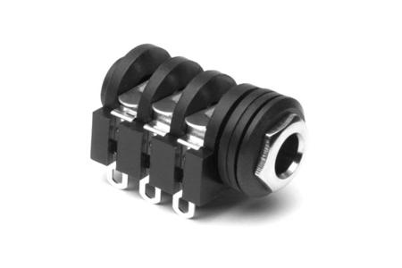 ACJS-IHS Amphenol Industrial Jack Connector 1/4 in Cable Mount Phone Jack Socket 10A