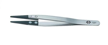 T2392 CK 130 mm, Stainless Steel, Rounded, ESD Tweezer