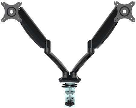 325-325 RS PRO Desk & Grommet Clamp Mounting Monitor Arm for 2 x Screen, 27in Screen Size