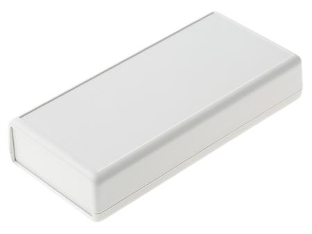 1593YGY Hammond 1593 Series Grey ABS Handheld Enclosure, Integral Battery Compartment, IP54, 140 x 66 x 28mm