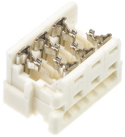 90327-0357 Molex PICOFLEX Series 1.27mm Pitch Right Angle Cable Mount IDC Connector, Socket, 6 Way, 2 Row