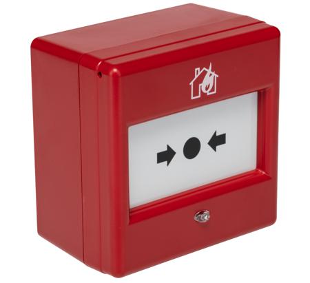 EF201BWCP Eaton Red Fire Alarm Call Point, Break Glass Operated, Outdoor, Resettable, Mains-Powered