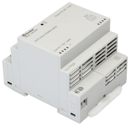 78-60-1-230-2402 Finder Embedded Switch Mode Power Supply (SMPS), 78.60.1.230.2402, 24V dc, 2.8A, 60W, 230V ac Input Voltage