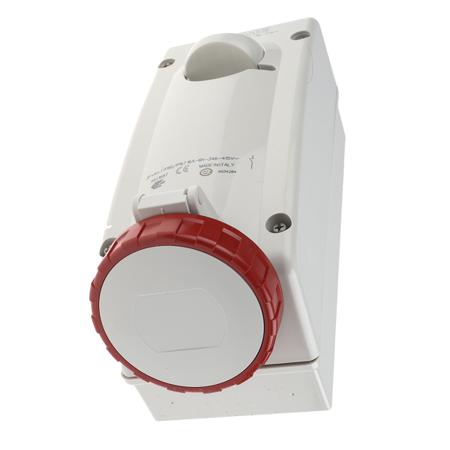 561-1687 Scame Switchable IP67 Industrial Interlock Socket 3PN+E, Earthing Position 6h, 16A, 415 V