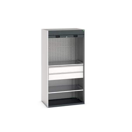 40201023-19V Bott 1 Door, 2 Drawer Sheet Steel Floor Standing Cupboard, 1050 X 650 X 2000mm