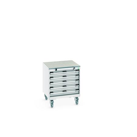 40402146-16V Bott, 5 Drawer Sheet Steel Floor Standing Storage Cabinet, 650 X 650 X 790mm