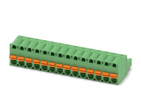 1873171 Phoenix Contact, 5.08mm Pitch, FKC 2.5/14-ST-5.08, 14 Way, Pluggable Terminal Block, Plug, Spring Cage Termination,