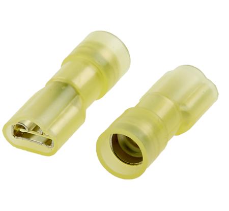 267-4186 RS PRO Yellow Insulated Female Spade Connector, Double Crimp, 6.35 x 0.8mm Tab Size, 4mm² to 6mm²