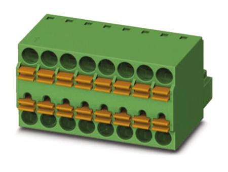 1772618 Phoenix Contact, 3.5mm Pitch, TFMC 1.5/ 2-ST-3.5, 2 Way, Pluggable Terminal Block, Plug, Cable Mount, Spring Cage