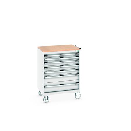 40402161-16V Bott, 7 Drawer Sheet Steel Floor Standing Storage Cabinet, 800 X 650 X 1090mm