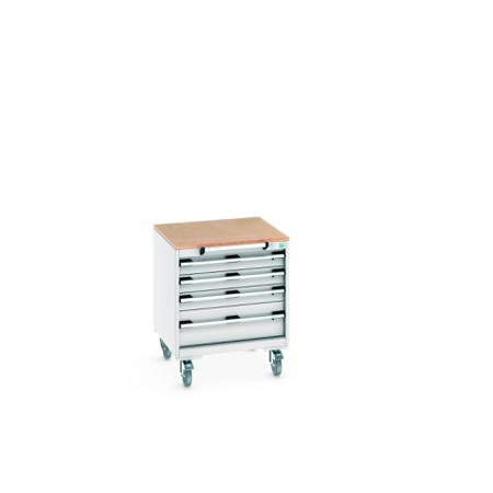 40402143-16V Bott, 4 Drawer Sheet Steel Floor Standing Storage Cabinet, 650 X 650 X 790mm