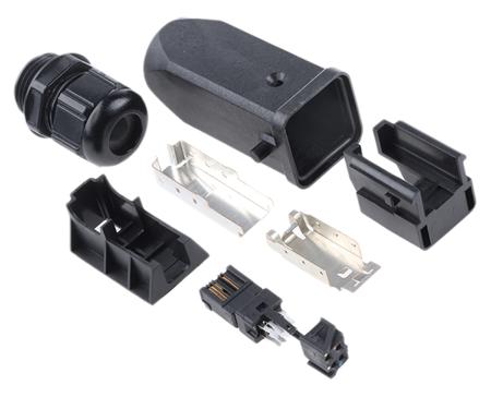 09451251100 HARTING Han 3A RJ45 Series Male RJ45 Connector, Panel Mount, Cat5 Straight 1 Port