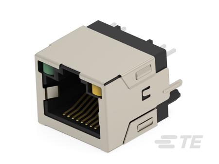 2501551-4 TE Connectivity 25015 Series Female Ethernet Connector, Through Hole, Cat5e Vertical 1 Port 8 -Way