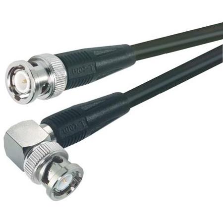 CC58C-3HR L-Com CC58C Series Male BNC Jack to Male Right Angle Plug, 3 ft 50 Ω