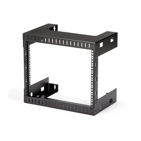 RK812WALLO 8U Server Rack With Steel 2-Post Frame in Black