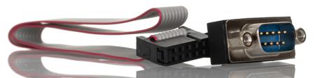 182-8919 RS PRO Male 10 Pin IDC to Male 9 Pin D-sub Serial Cable, 300mm PVC
