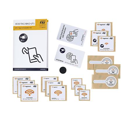 ST25-TAG-BAG-UT1 STMicroelectronics Set of ST25TV and ST25TN Series NFC Tags ST25TN01K, ST25TV02KC Near Field Communication (NFC)
