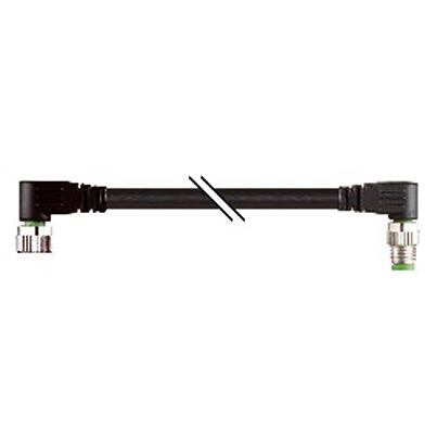 X67CA0P10-0150 B&R Right Angle Male 4 way M8 to Right Angle Female 4 way M8 Actuator/Sensor Cable, 15m