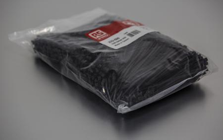 233-500 RS Pro Black Nylon Non-Releasable Cable Tie, 150mm x 3.6 mm