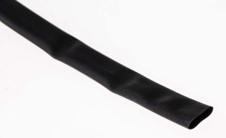 VFRS-3-16-0 TE Connectivity Black Heat Shrink Tubing 2:1, 5.21mm Sleeve Dia. x 9m, VERSAFIT Series