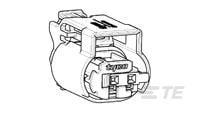 1-1438608-2 TE Connectivity, 14386 Automotive Connector Socket Black Cable Mount 2 Way, Cable Termination