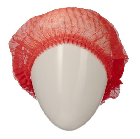 M0553 RS PRO Red Disposable Hair Net for Food Industry Use, One-Size, Mob Cap Type, Non-Metal Detectable, 100Each per Package