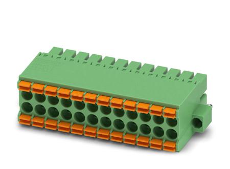 1790399 Phoenix Contact, 3.5mm Pitch, DFMC 1.5/12-STF-3.5, 24 Way, Pluggable Terminal Block, Plug, Cable Mount, Spring Cage