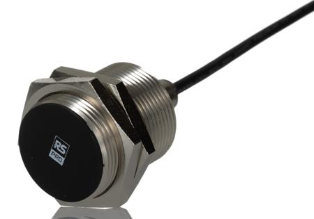 701-8219 RS Pro NPN Inductive Sensor 10 mm Detection Range, Barrel 51mm length, 10 → 30 V dc, IP67