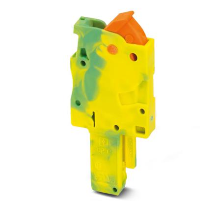 3051030 Phoenix Contact QP Series QP 1,5/ 1-L GNYE Terminal Plug, 1-Way, 17.5A, 24 - 16 Wire, Quick Connect Termination