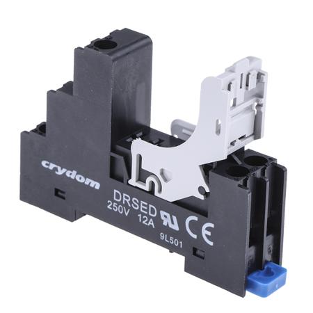 DRSED Sensata Crydom ED Series 5 Pin 250V DIN Rail Relay Socket, for use with ED Series