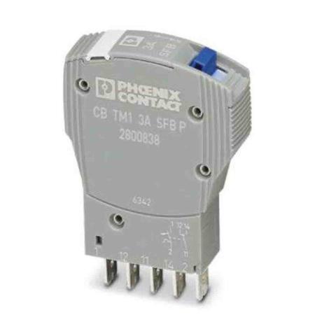 2800838 Phoenix Contact Trabtech Thermal Circuit Breaker - CB TM1  Single Pole 50V dc Voltage Rating, 3A Current Rating