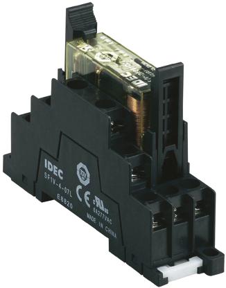 SF1V-4-07L Idec 10 Pin 250V ac/dc DIN Rail Relay Socket, for use with RF1V Force Guided Relay