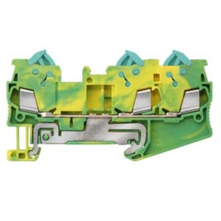 8WH3003-0CE07 Siemens 8WH Series Green, Yellow Din Rail Terminal, 1.5mm², 1-Level, Quick Connect Termination, CSA