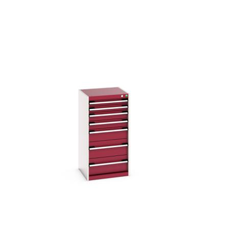 40010051-24V Bott 7 Cabinet, Steel, 1000mm x 525mm x 525mm, Light Grey, Red